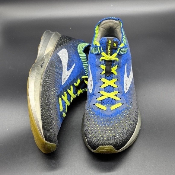 Brooks Men's Levitate 2 Running Shoes Blue Yellow Lace Up Athletic Sneakers, 9.5 - Picture 4 of 7